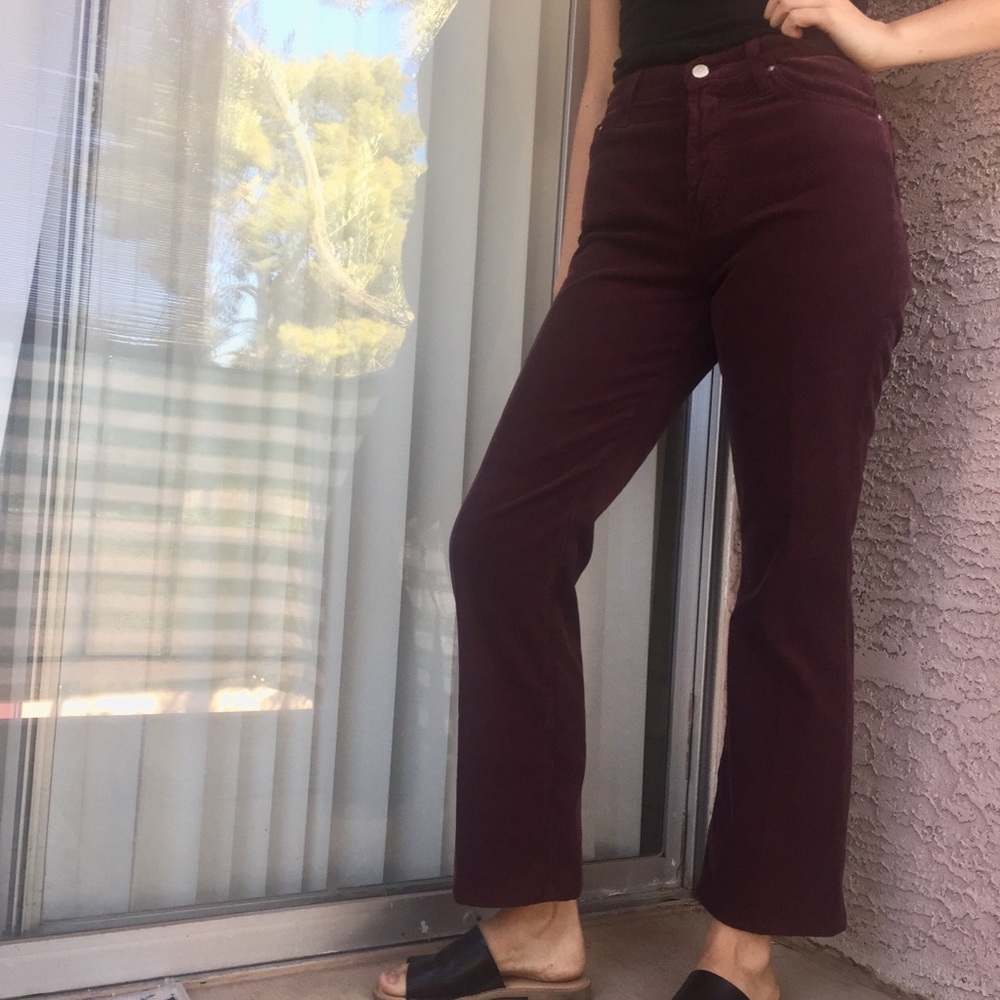 ALEXA CHUNG x AG High Waist Crop Flare Cords